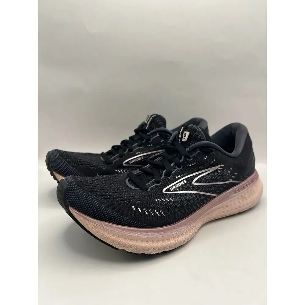 Brooks Glycerin 19 Black And Pink Running Shoes Women Size 9